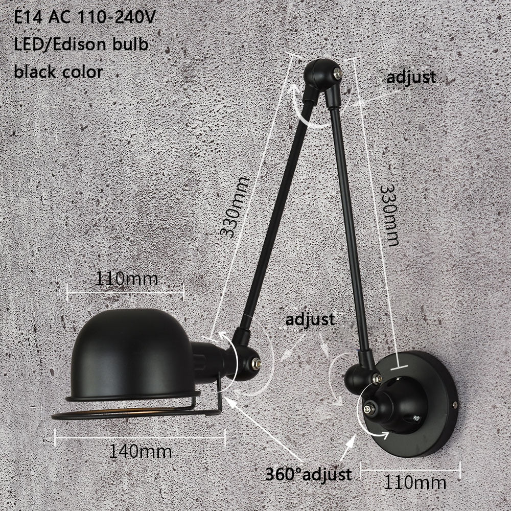 Classic Loft Style Adjustable Jielde Wall Lamp