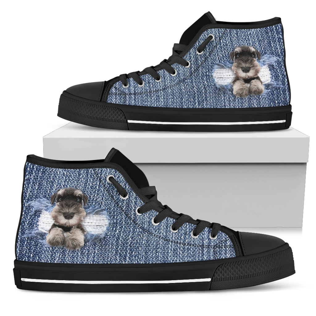 Schnauzer Break The Wall Women's High Top