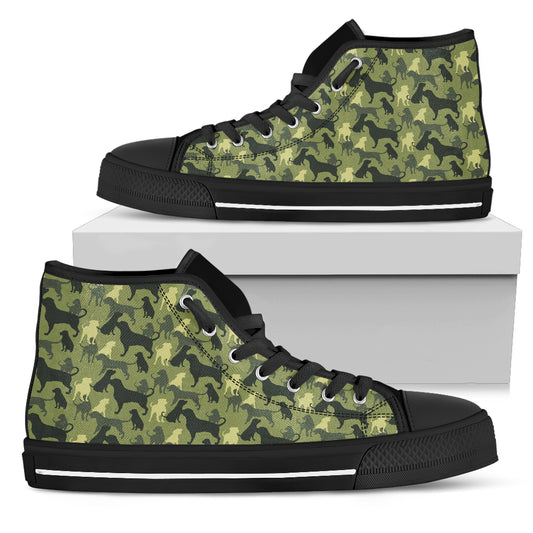 Camouflage Rottweiler Green Women's High Top