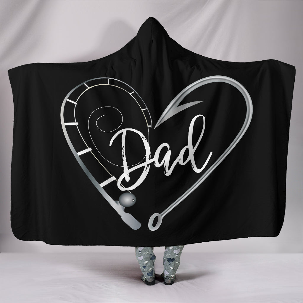 NP Fishing Dad Hooded Blanket