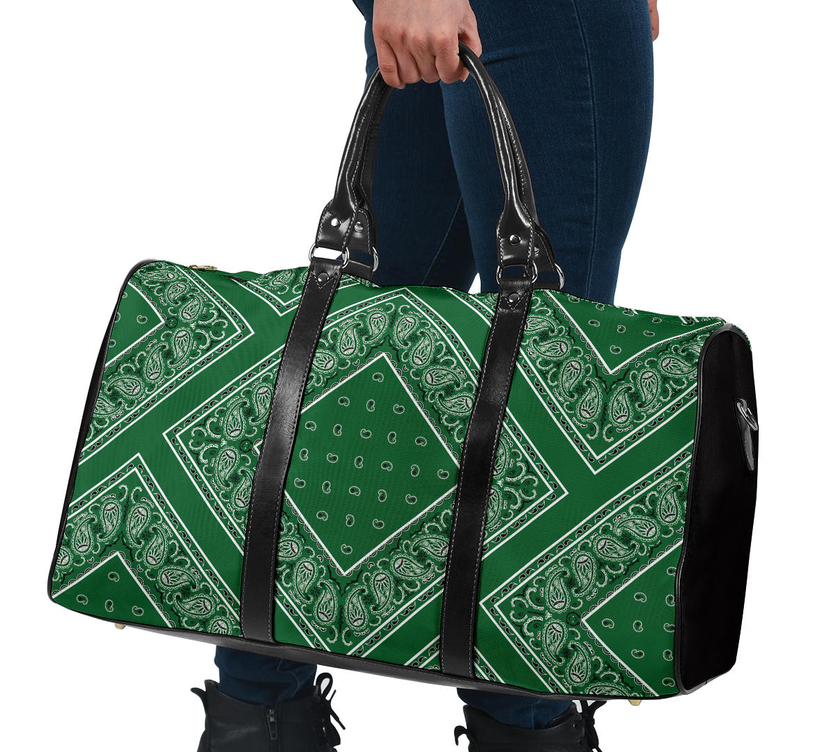 Classic Green Bandana Travel Bag