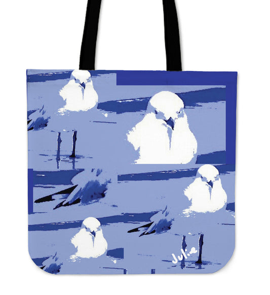 BLUE SEAGULLS TRAVEL TOTE